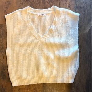 Double Zero Ivory V-Neck Sweater Vest